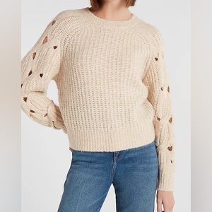 Open Cable Raglan Sleeve Sweater